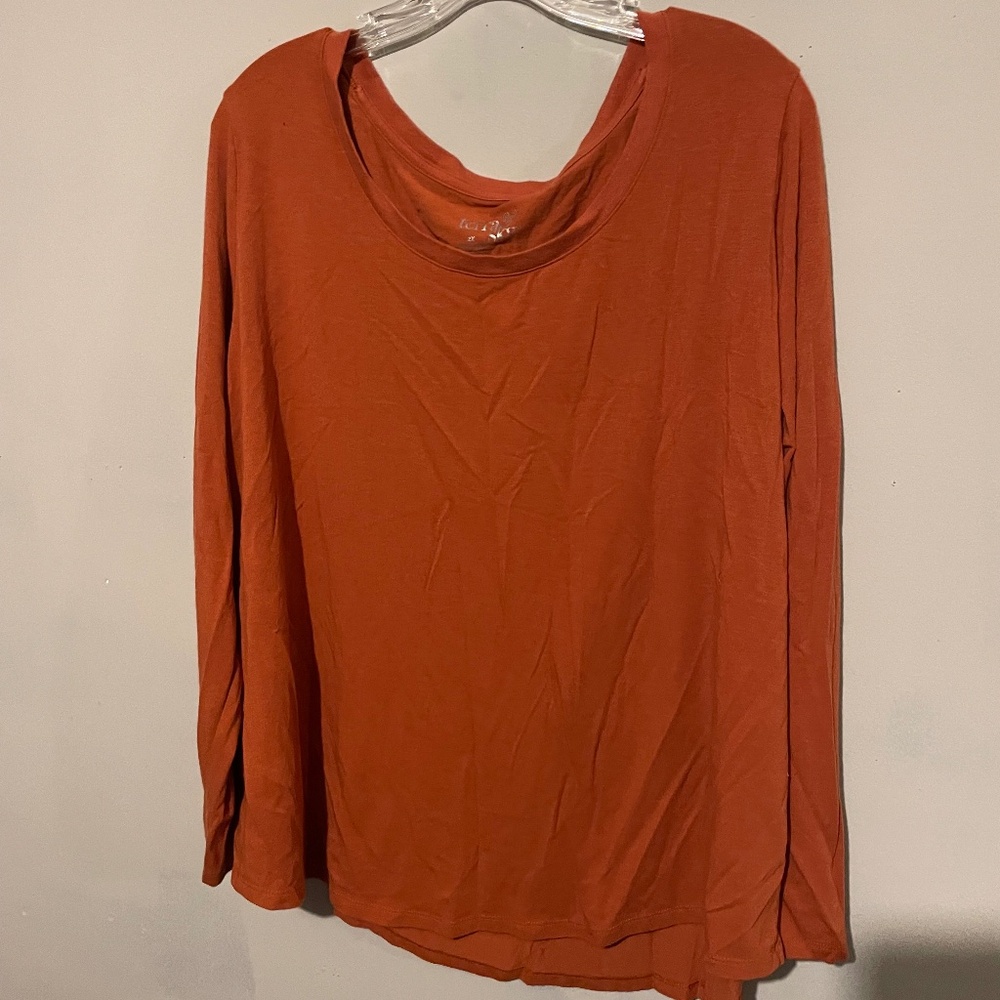 Terra Sky burnt orange women’s 2X long sleeve Tee